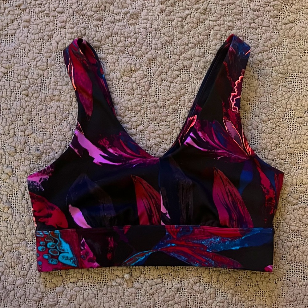 Multi-colored sports bra